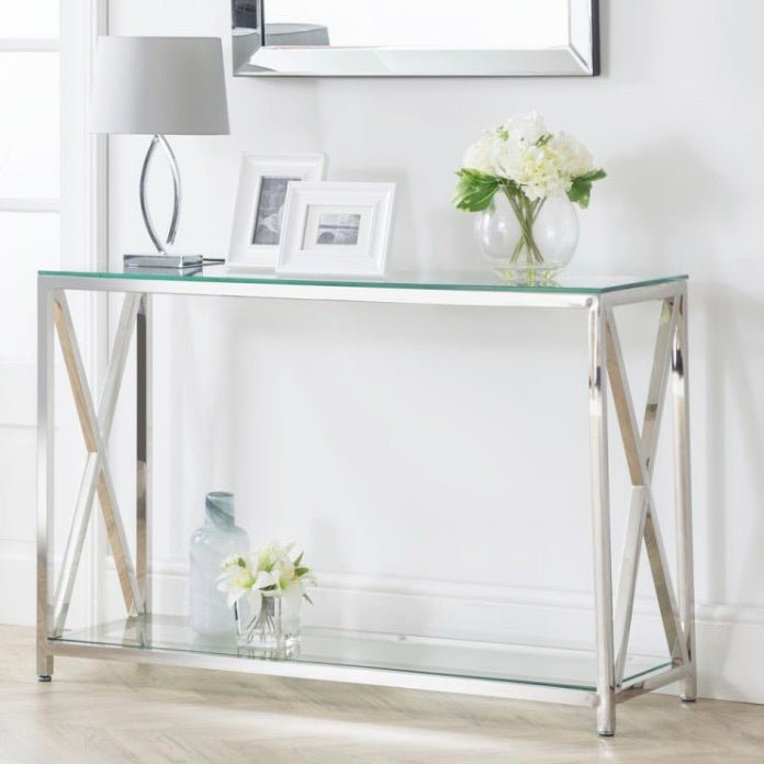 Miami Console Table - Silver1 - Duck Barn Interiors