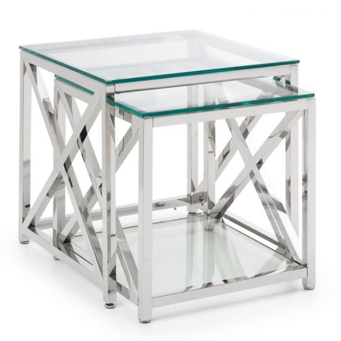 Miami Nest Of Tables - Silver2 - Duck Barn Interiors