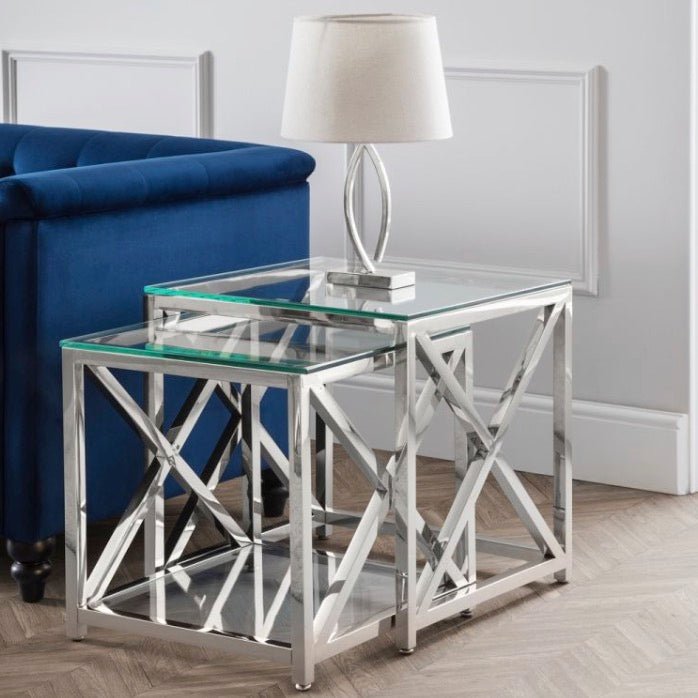 Miami Nest Of Tables - Silver1 - Duck Barn Interiors