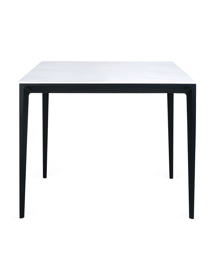 Miami Square Stone Top Dining Table - White Marble2 - Duck Barn Interiors