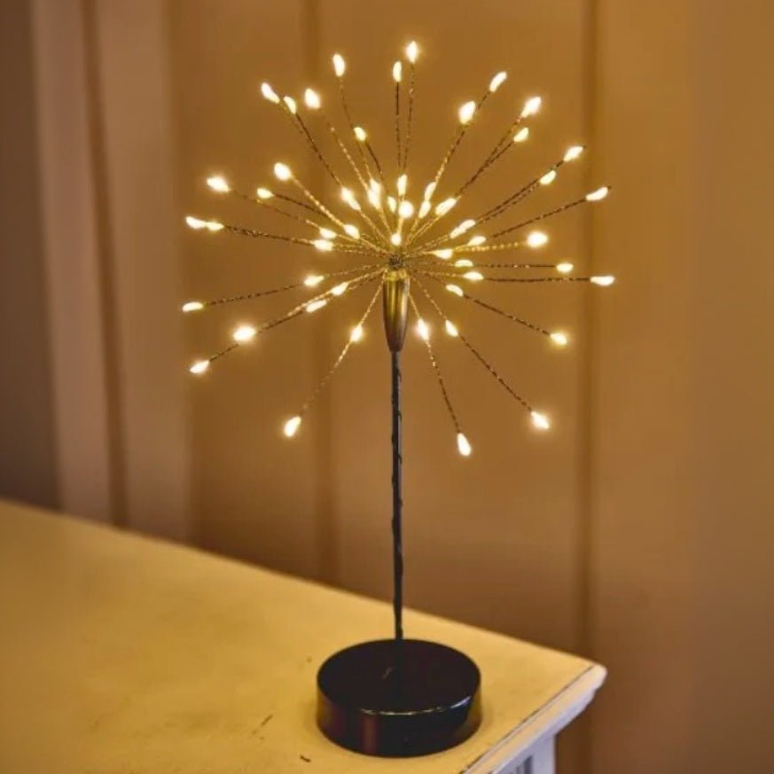 Mini Table Starburst with Warm White LEDs - Black - Battery Powered1 - Duck Barn Interiors