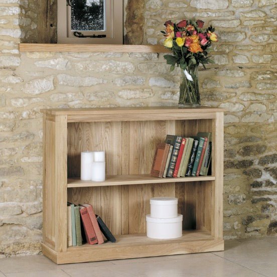 Mobel Oak Low Bookcase1 - Duck Barn Interiors