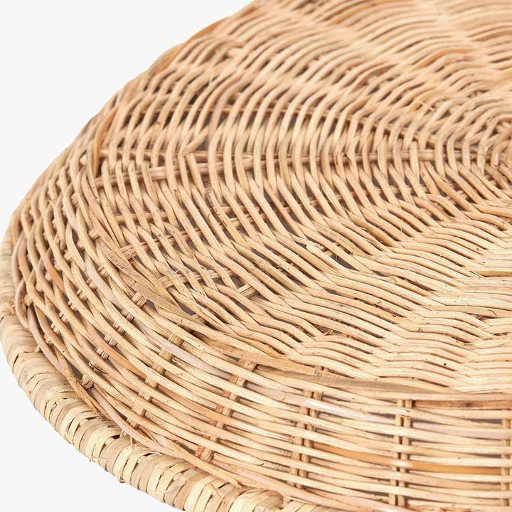 Natural Rattan Round Basket Tray6 - Duck Barn Interiors