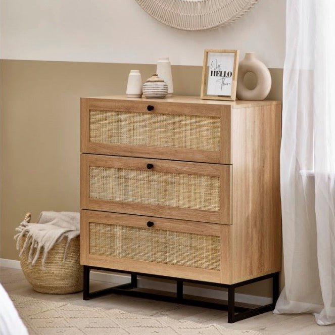 Padstow 3 Drawer Chest - Oak1 - Duck Barn Interiors