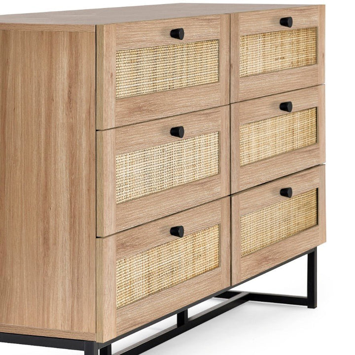 Padstow 6 Drawer Chest - Oak4 - Duck Barn Interiors