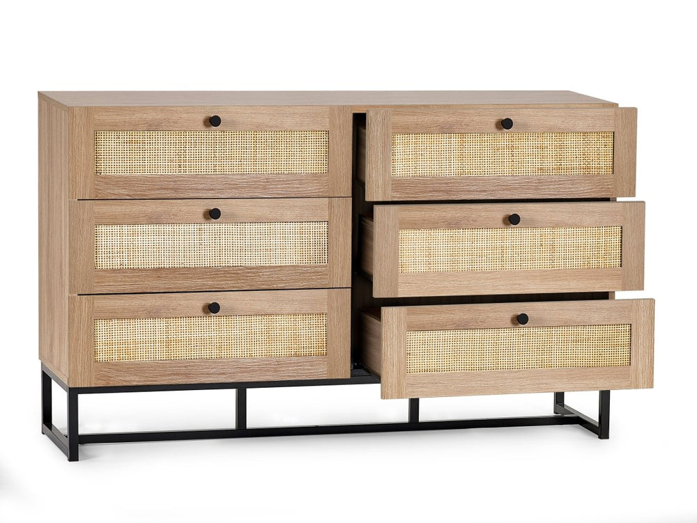 Padstow 6 Drawer Chest - Oak2 - Duck Barn Interiors