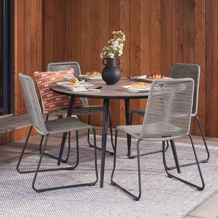 Pang Mink Grey Outdoor 4 Seater Dining Set - Duck Barn Interiors