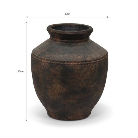 Portesham Vase - Antique Brown4 - Duck Barn Interiors