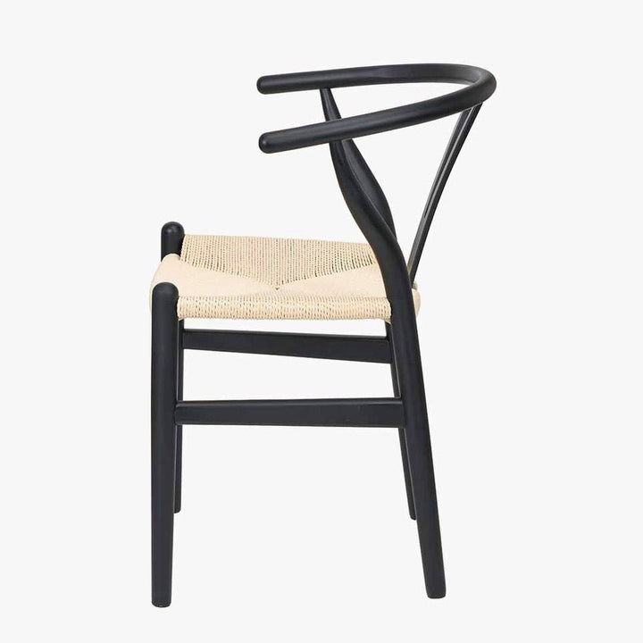 Quinn Wishbone Dining Chairs - Black Beech7 - Duck Barn Interiors