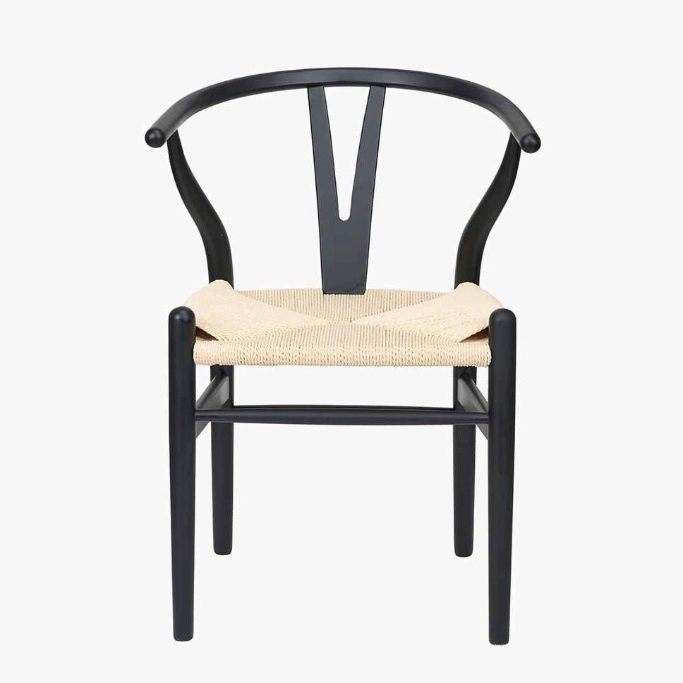 Quinn Wishbone Dining Chairs - Black Beech2 - Duck Barn Interiors