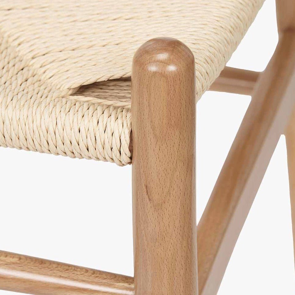 Quinn Wishbone Dining Chairs - Natural Beech4 - Duck Barn Interiors