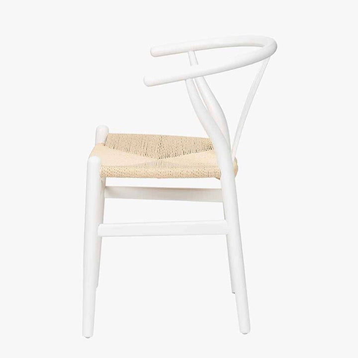 Quinn Wishbone Dining Chairs - White Beech4 - Duck Barn Interiors