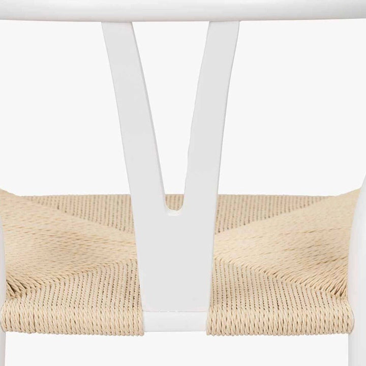 Quinn Wishbone Dining Chairs - White Beech6 - Duck Barn Interiors