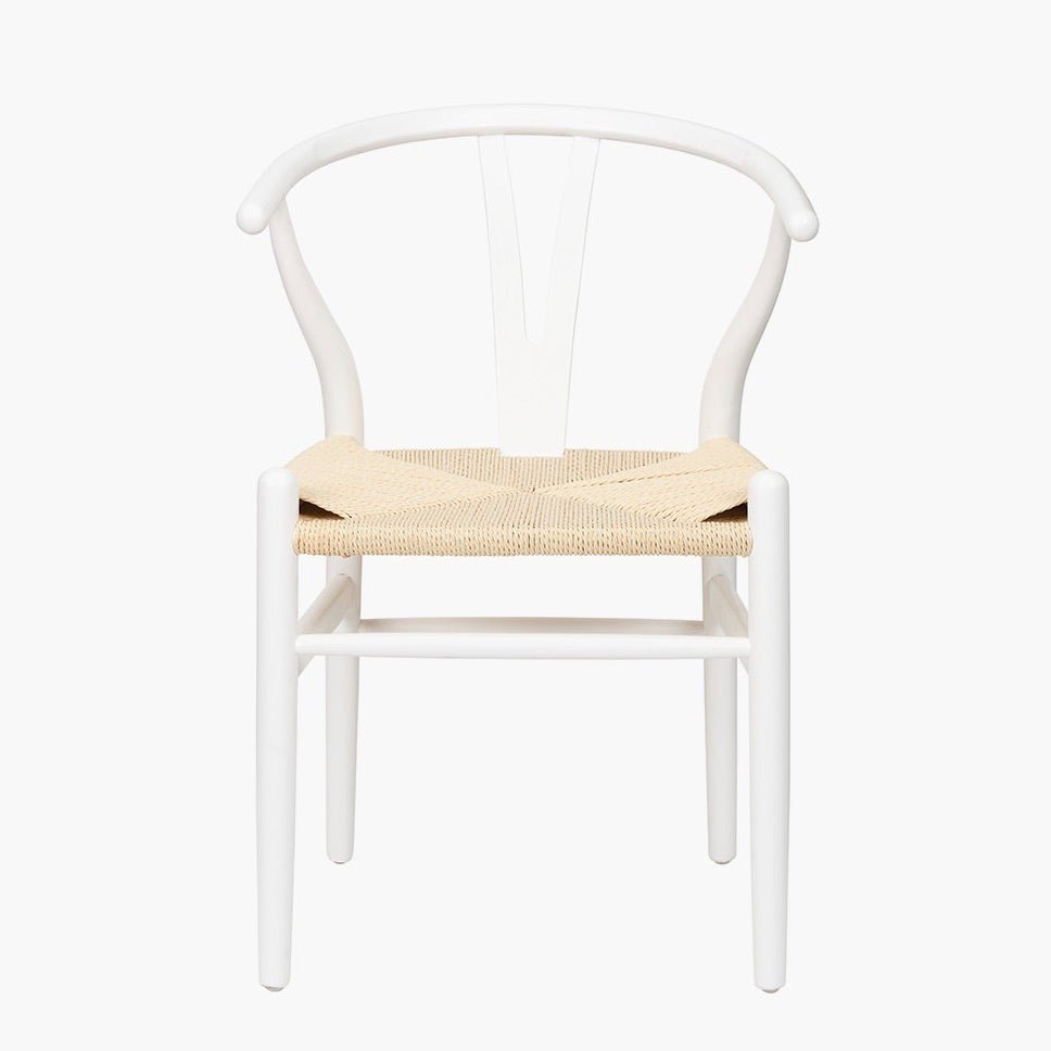 Quinn Wishbone Dining Chairs - White Beech2 - Duck Barn Interiors