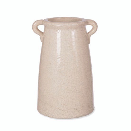 Ravello Crackle Glaze Vase - White (2 sizes)3 - Duck Barn Interiors