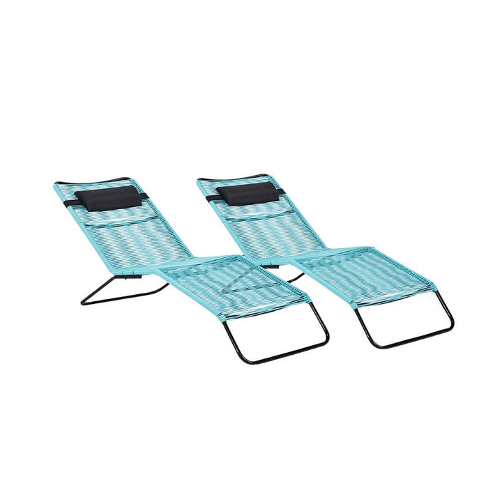 Rio Blue Outdoor Sunloungers (Pair)5 - Duck Barn Interiors