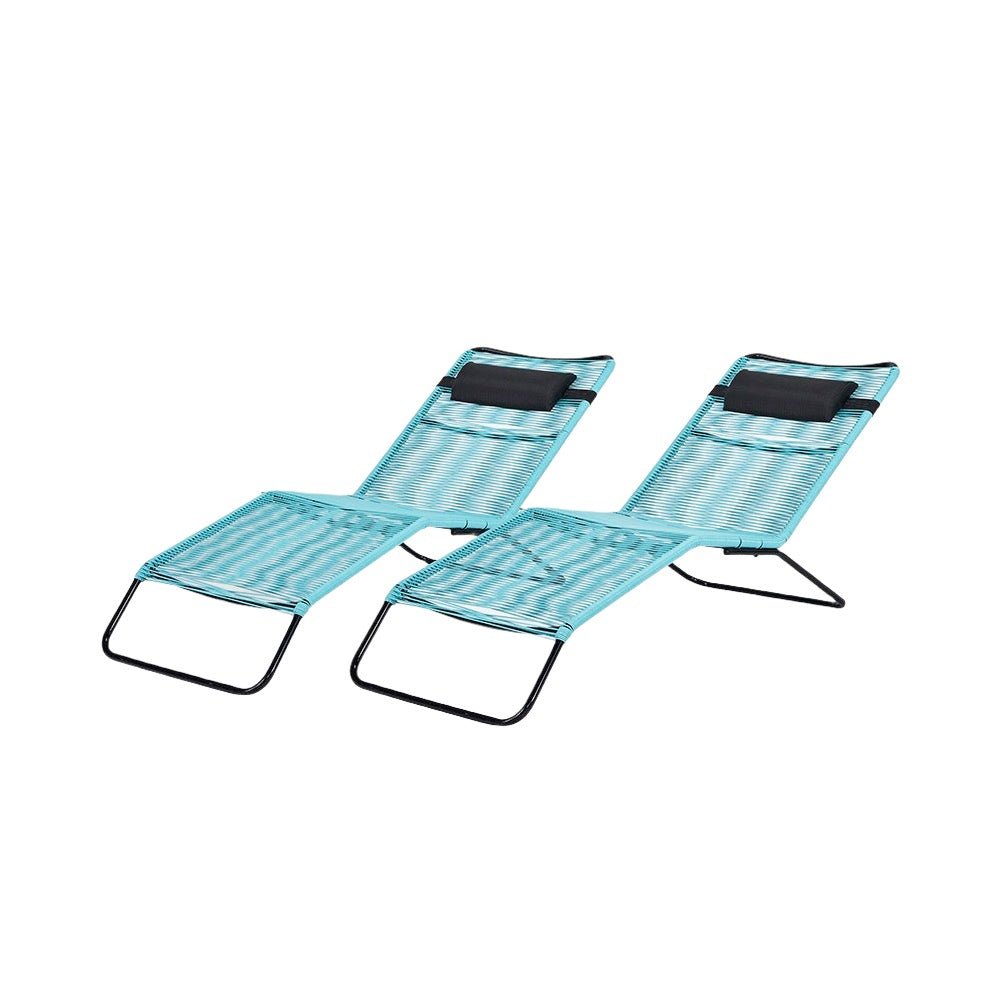 Rio Blue Outdoor Sunloungers (Pair)8 - Duck Barn Interiors