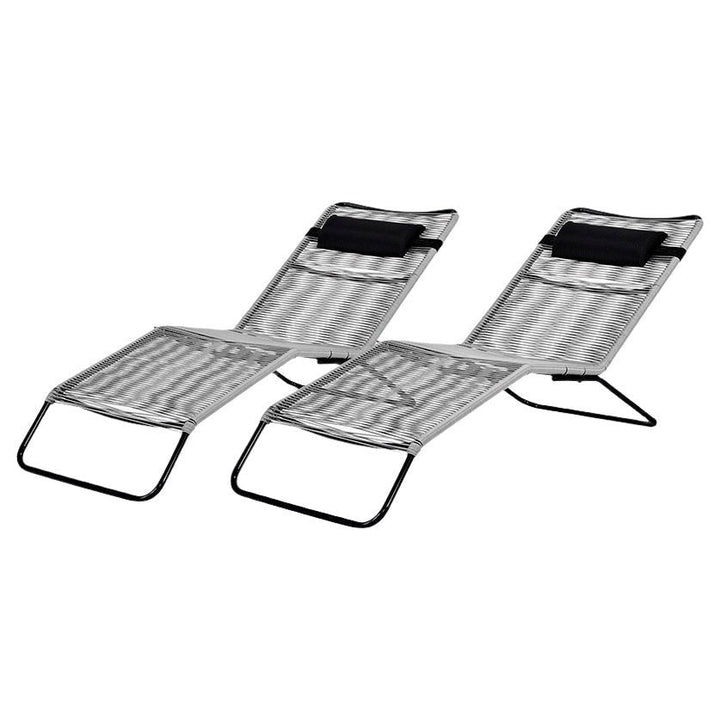 Rio Grey Outdoor Sunloungers (Pair)5 - Duck Barn Interiors