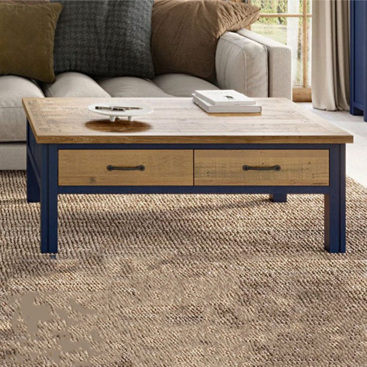 Splash of Blue Coffee Table With Four Drawers1 - Duck Barn Interiors