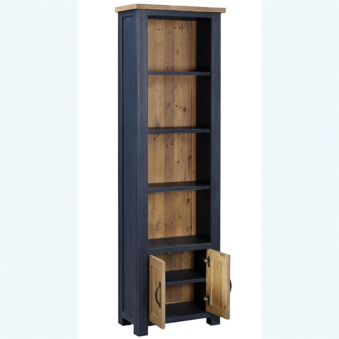 Splash of Blue Narrow Bookcase6 - Duck Barn Interiors