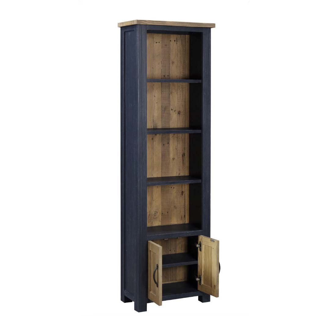 Splash of Blue Narrow Bookcase5 - Duck Barn Interiors