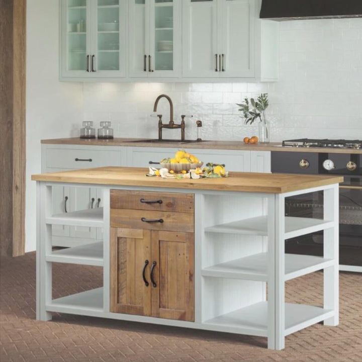 Splash of White Kitchen Island1 - Duck Barn Interiors