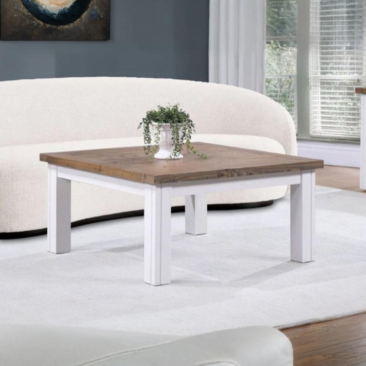 Splash of White Low Square Coffee Table1 - Duck Barn Interiors