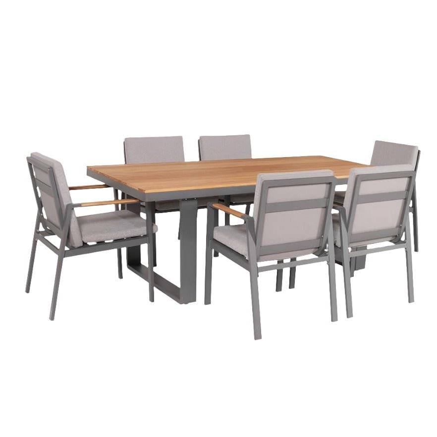 Stockholm Anthracite Outdoor 6 Seater Dining Set - Duck Barn Interiors