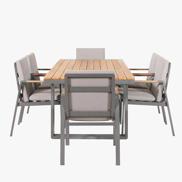 Stockholm Anthracite Outdoor 6 Seater Dining Set - Duck Barn Interiors