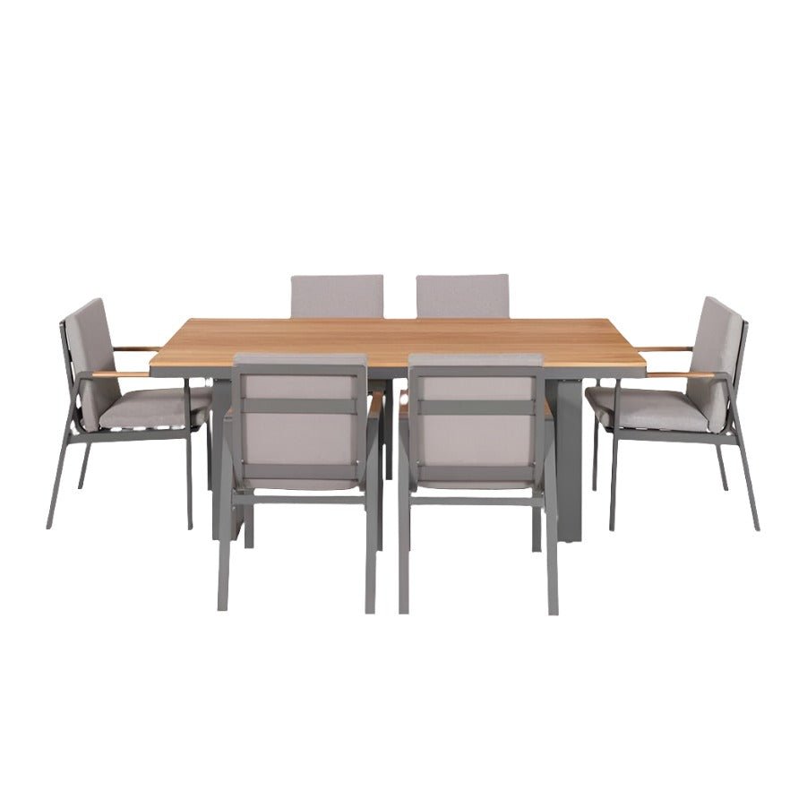 Stockholm Anthracite Outdoor 6 Seater Dining Set - Duck Barn Interiors