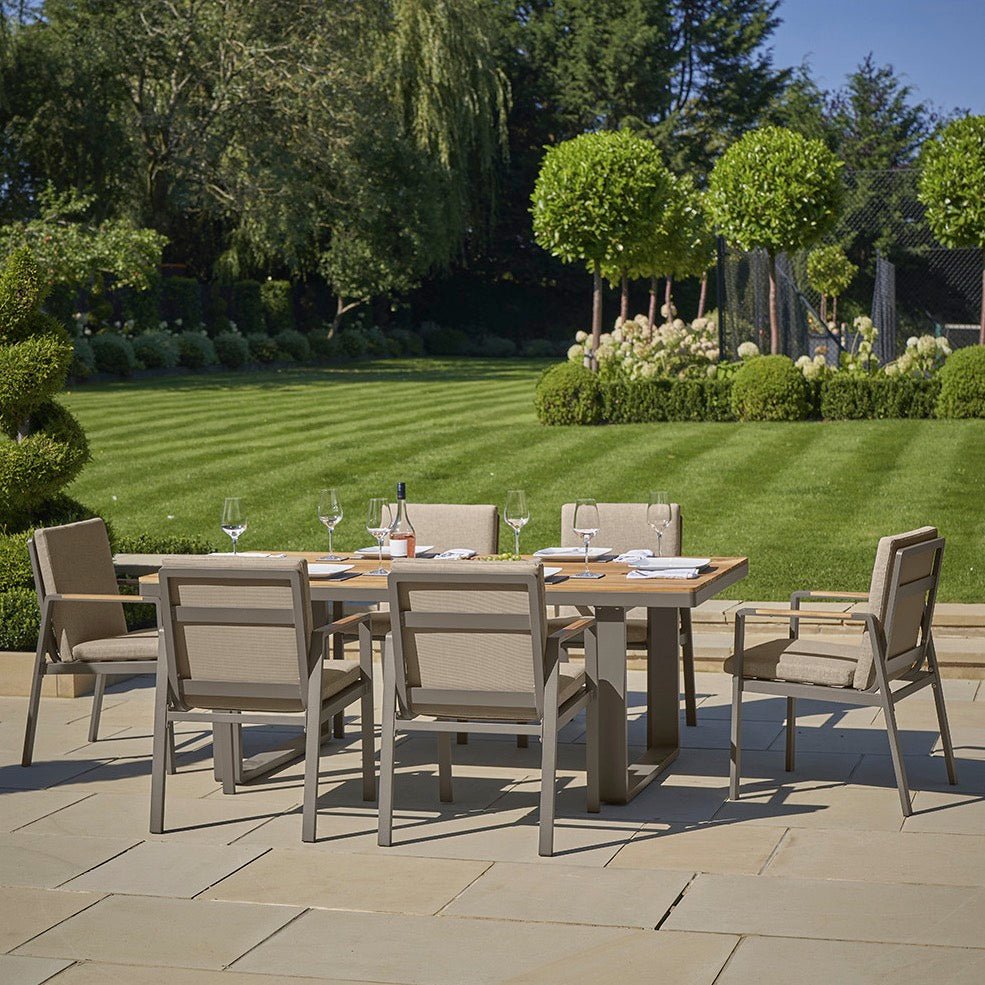 Stockholm Limestone Outdoor 6 Seater Dining Set - Duck Barn Interiors