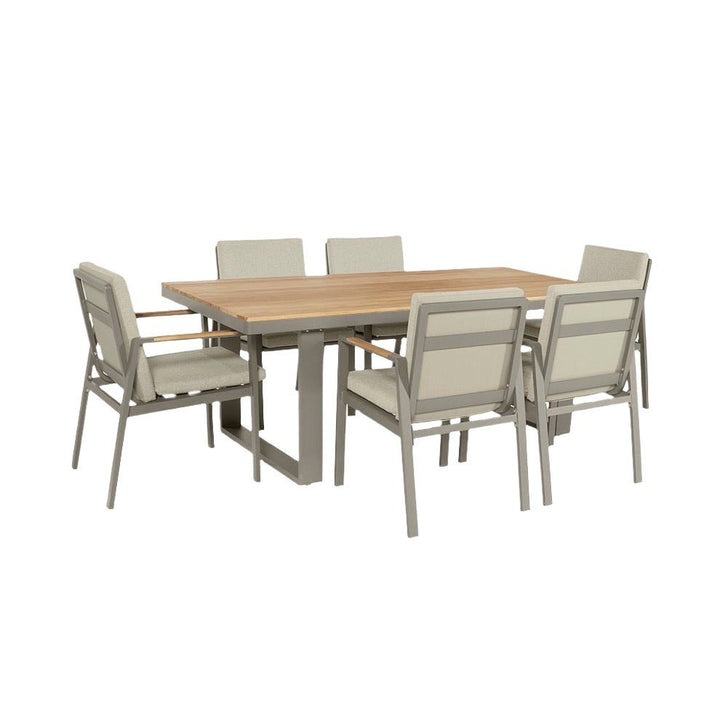 Stockholm Limestone Outdoor 6 Seater Dining Set - Duck Barn Interiors