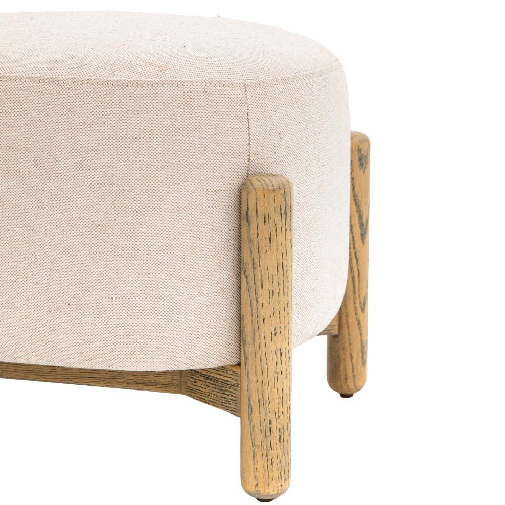 Tindon Round Footstool - Natural7 - Duck Barn Interiors