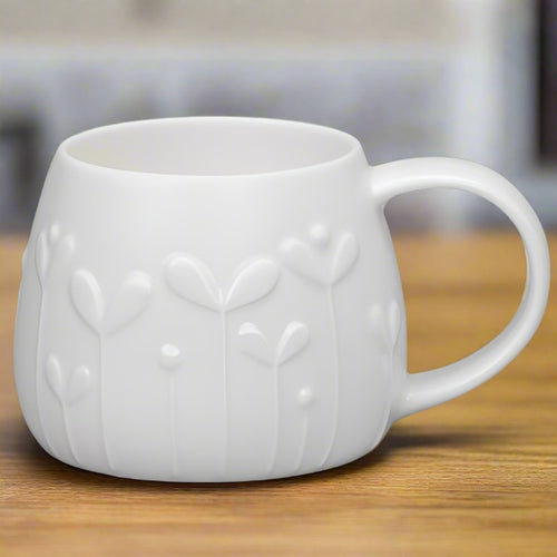 Tulip White Bone China Mug - Petal