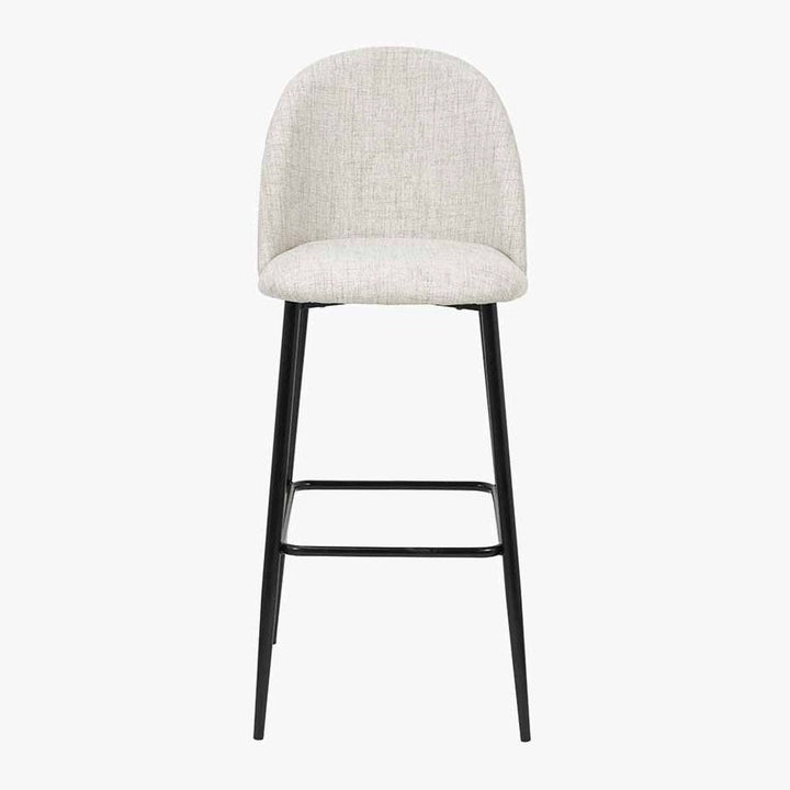 Turi Pebble Linen Mix and Black Metal Bar Stool6 - Duck Barn Interiors