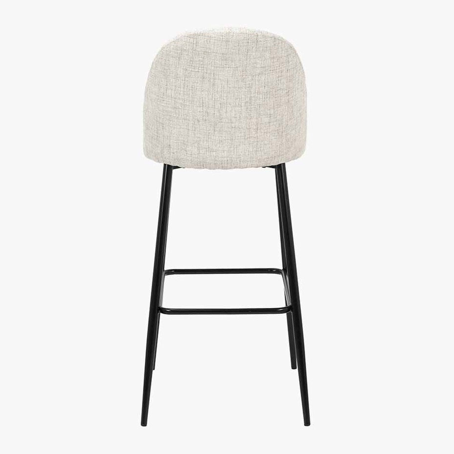 Turi Pebble Linen Mix and Black Metal Bar Stool8 - Duck Barn Interiors