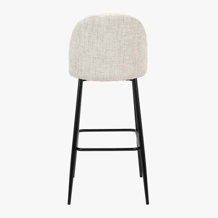 Turi Pebble Linen Mix and Black Metal Bar Stool8 - Duck Barn Interiors