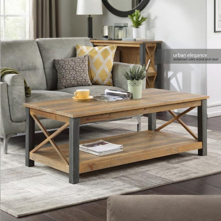 Urban Elegance - Reclaimed Extra Large Coffee Table1 - Duck Barn Interiors