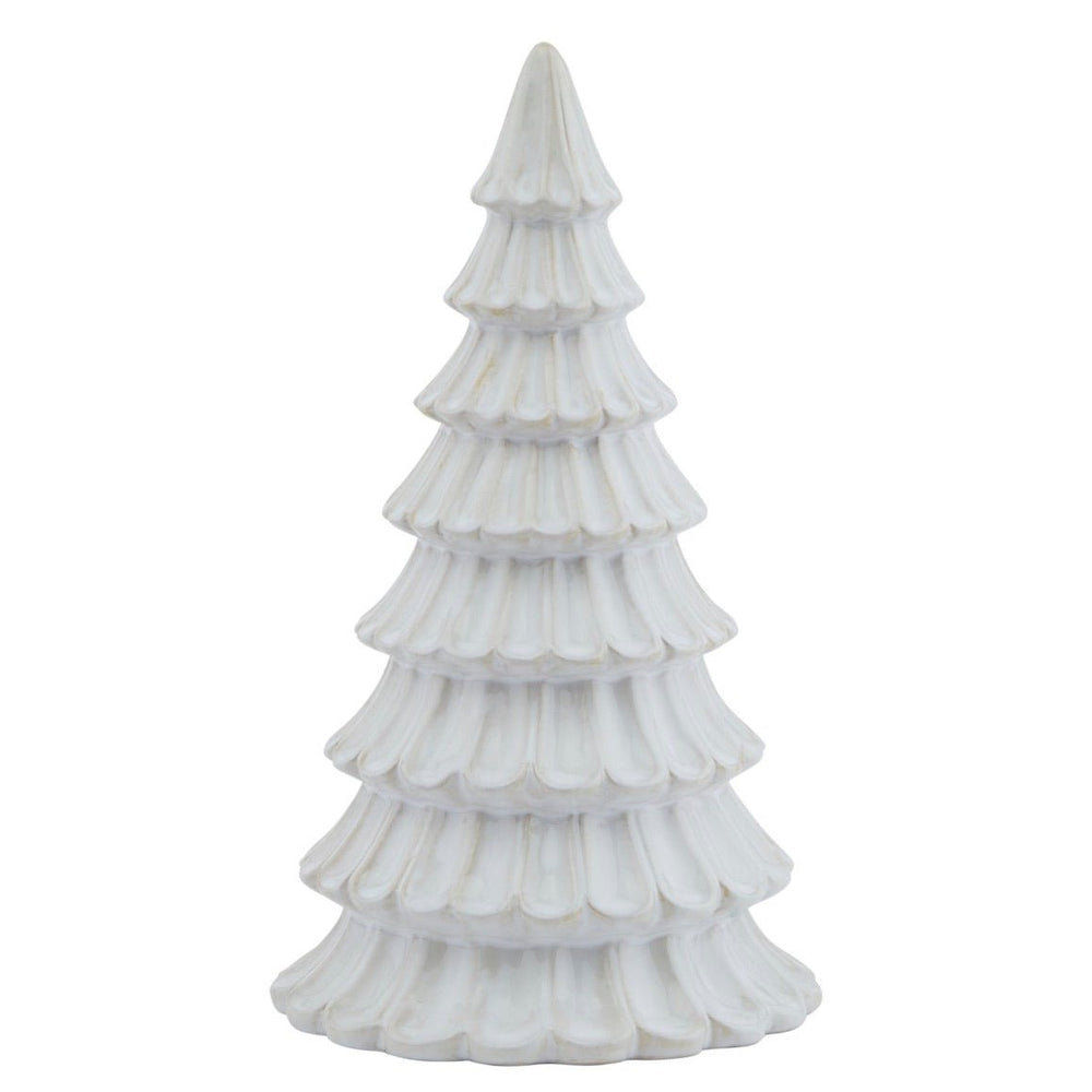 White Ceramic Fir Tree2 - Duck Barn Interiors