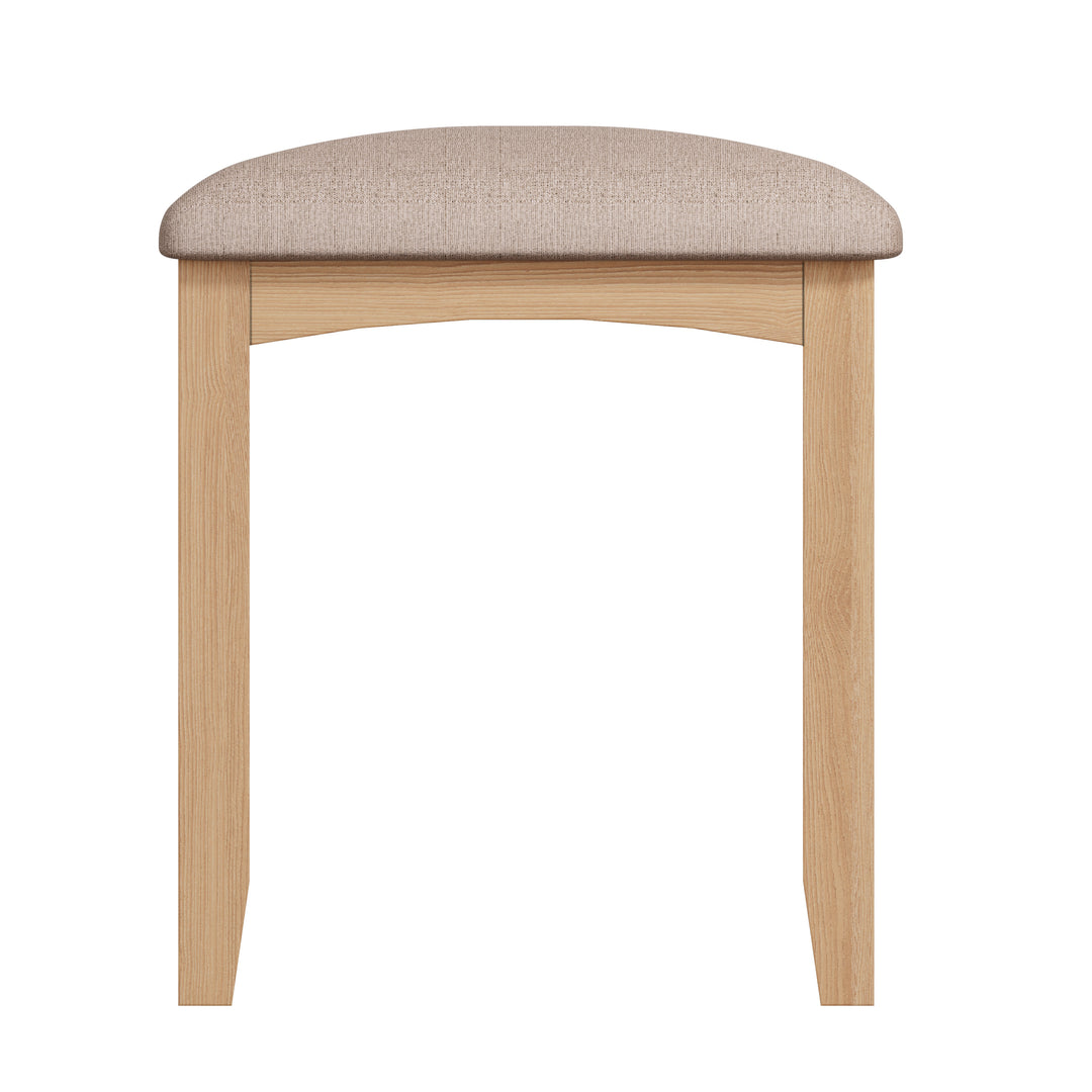 Ockley Oak Dressing Table Stool - Duck Barn Interiors