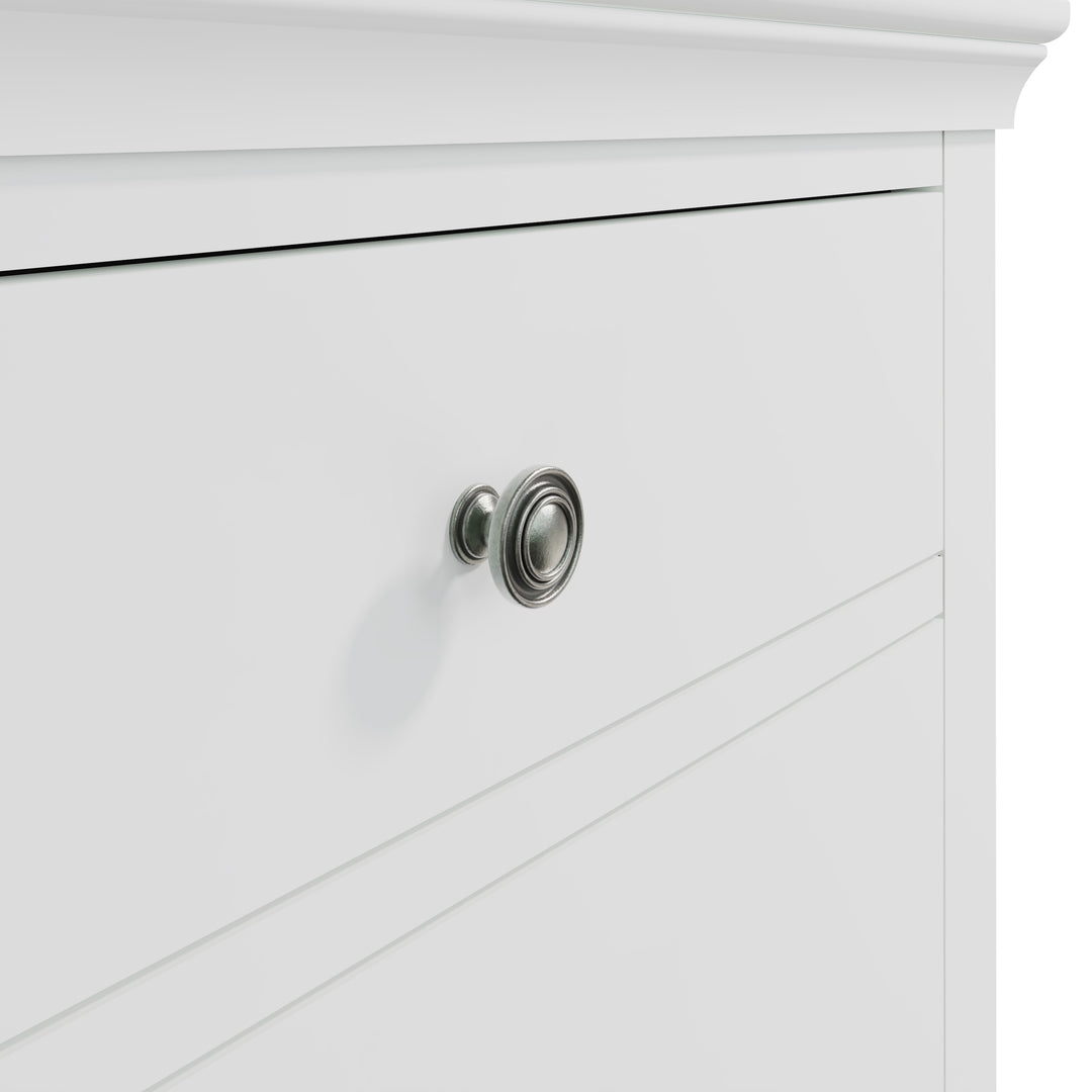 Coastal Chalk White 6 Drawer Chest of Drawers - Duck Barn Interiors