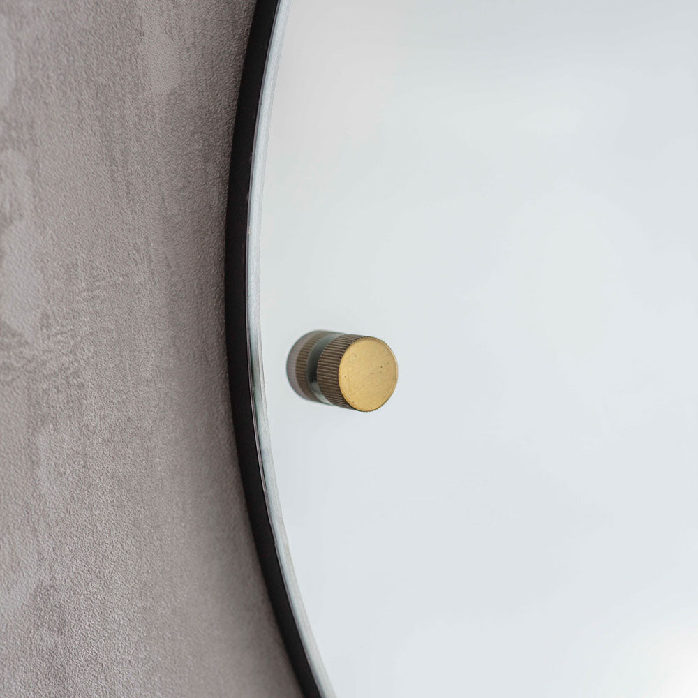 Adelphi Round Wall Mirror in Black - Steel2 - Duck Barn Interiors