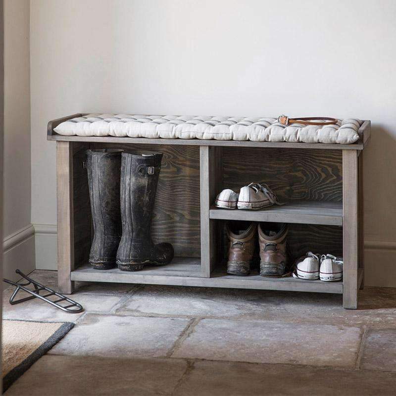 Aldsworth Wooden Welly Bench3 - Duck Barn Interiors