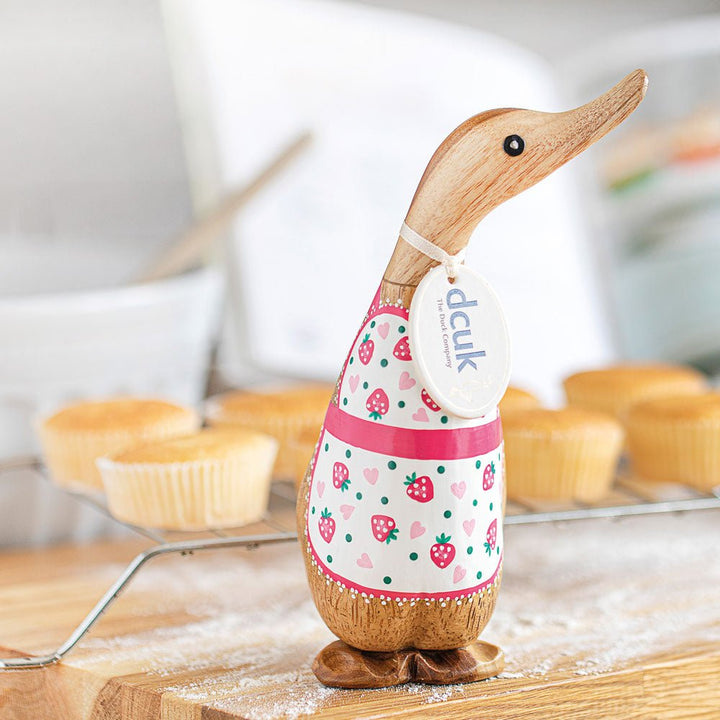 Baker Duckling in Strawberry Apron1 - Duck Barn Interiors