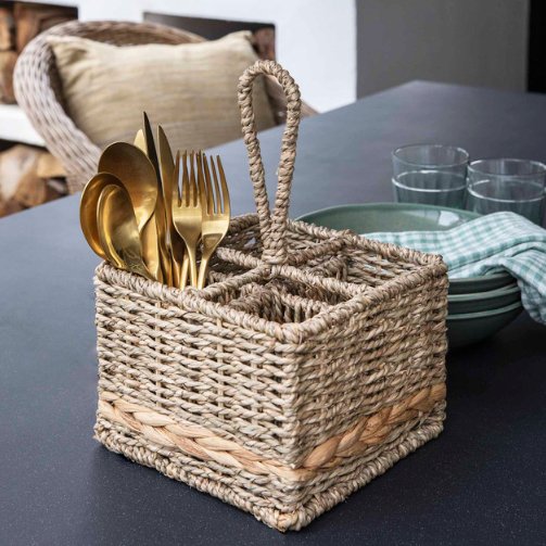 Bayford Woven Cutlery Caddy - Duck Barn Interiors