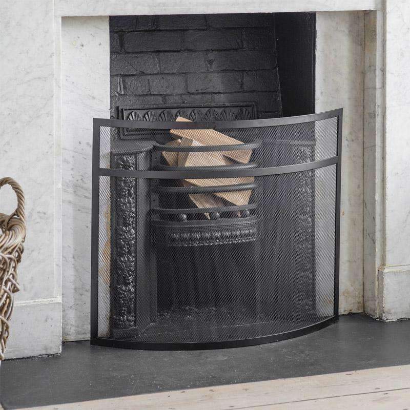 Bretforton Black Firescreen - Small1 - Duck Barn Interiors