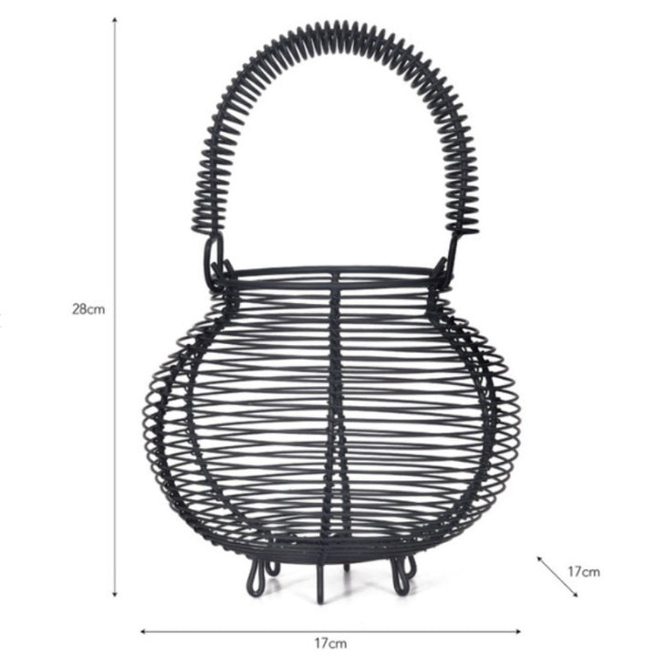 Brompton Egg Basket - Carbon2 - Duck Barn Interiors