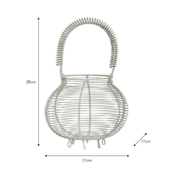 Brompton Egg Basket - Chalk2 - Duck Barn Interiors