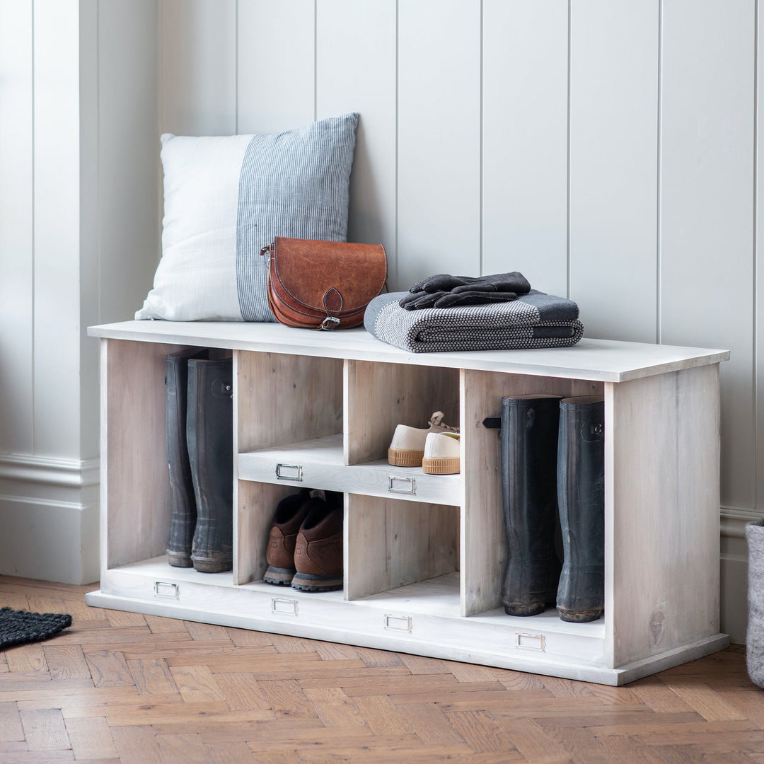 Chedworth Welly Locker - Whitewash - Duck Barn Interiors