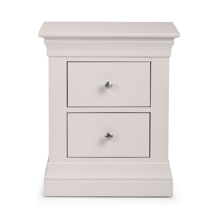 Clermont 2 Drawer Bedside Table - Light Grey3 - Duck Barn Interiors